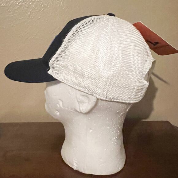 Field & Stream Snapback Trucker Hat Navy Blue White Saltwater Freshwater Fishing - Picture 2 of 6